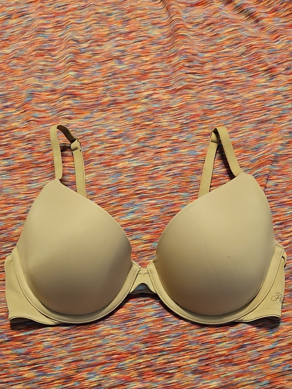 PINK Victoria's Secret Beige T-Shirt Bra - Smooth Coverage Everyday Bra